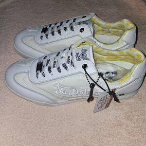 Von Dutch White Sneakers with Yellow Accents
